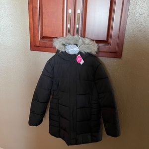 Long Coat Children’s place hooded with faux fur ✨